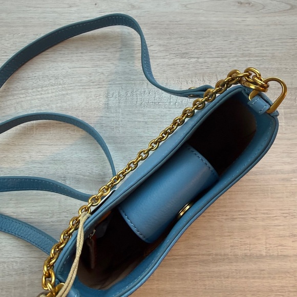 HOBO **NEW** Darcy Crossbody Polished Leather Biscayne Blue NWT - Picture 6 of 6